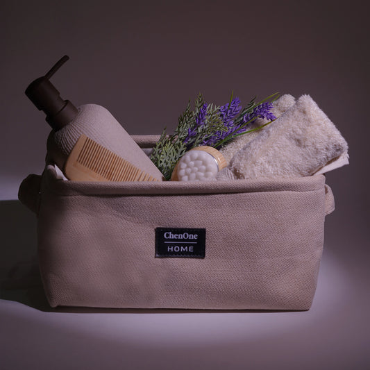 BEIGE STORAGE BASKET