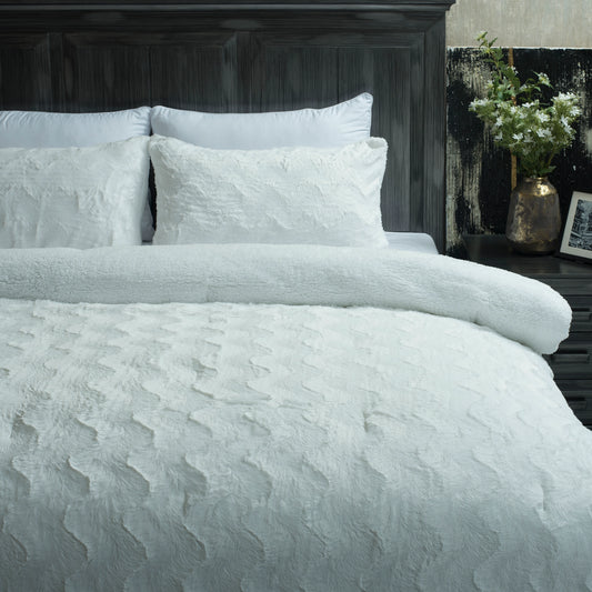 3 PCS RABBIT FUR COMFORTER-26 SET IVORY
