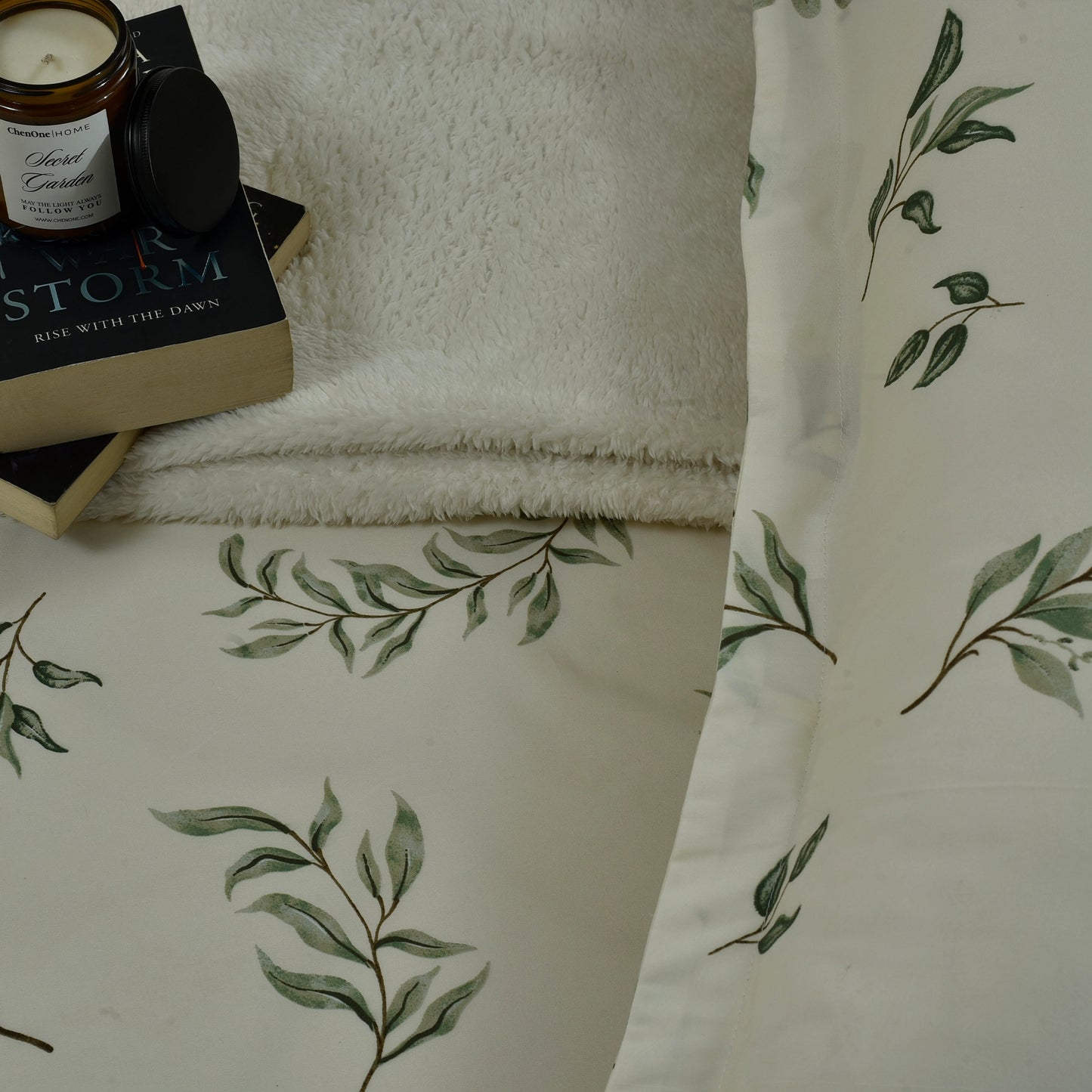 BED SHEET SHEET VERSION LEAVES-25N