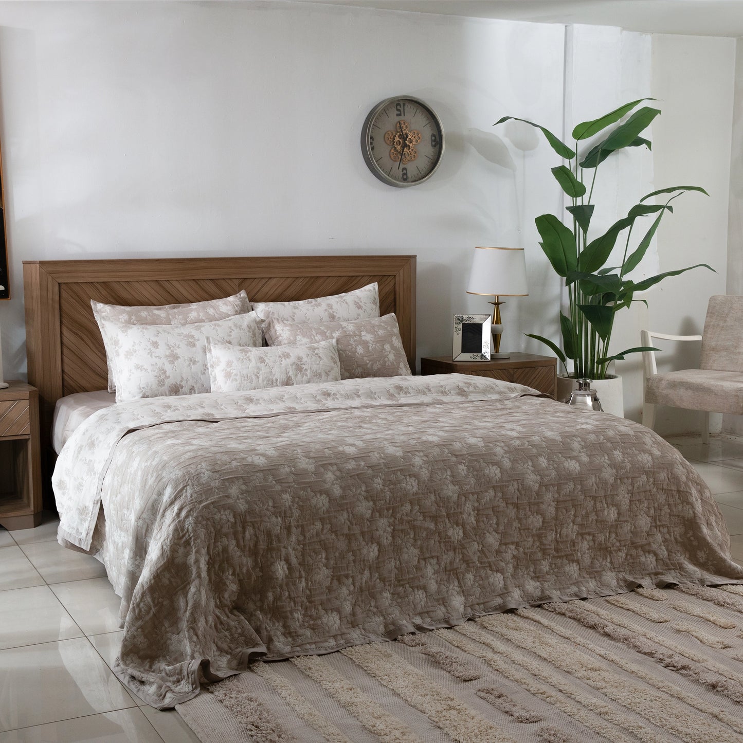 7 PCS COVERLET SET BEIGE SPLENDOR-26