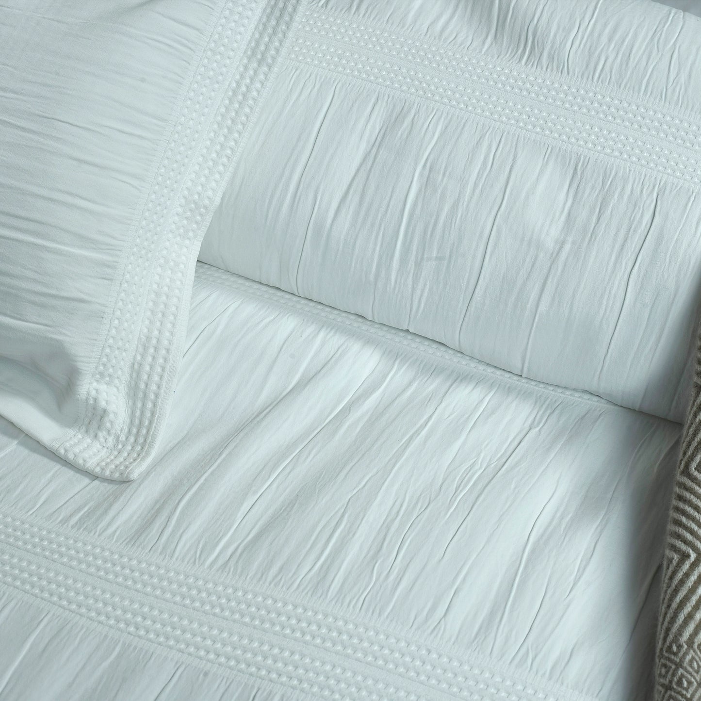 7 PCS DUVET COVER SET POISE WHITE