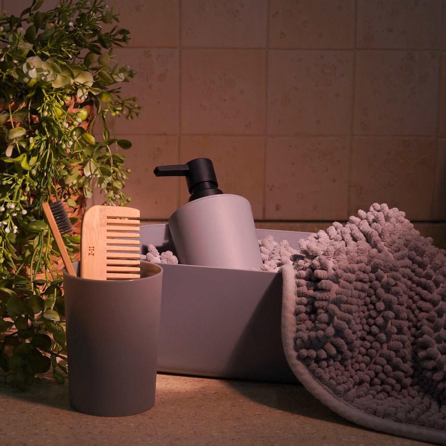 4 PCS BATH SET GREY - SKTYST-001