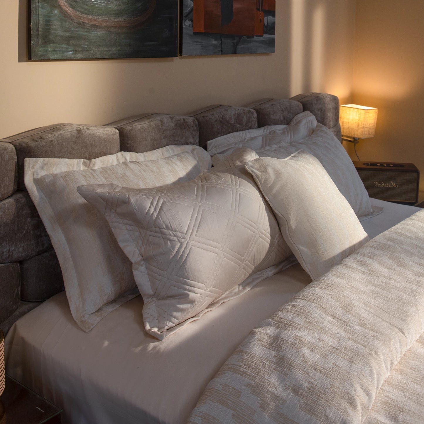 8 PCS DUVET COVER SET GRANDIOS BEIGE