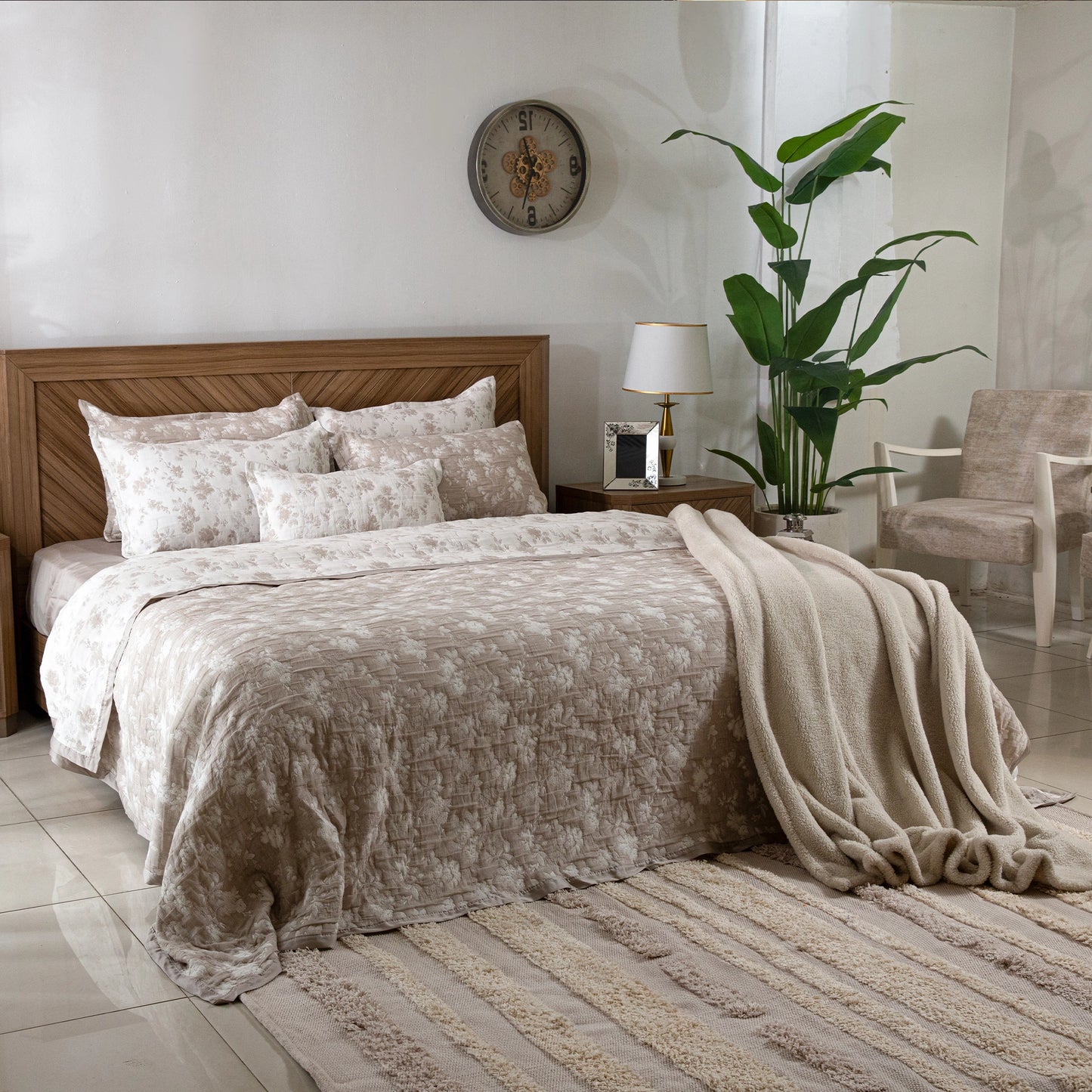 7 PCS COVERLET SET BEIGE SPLENDOR-26