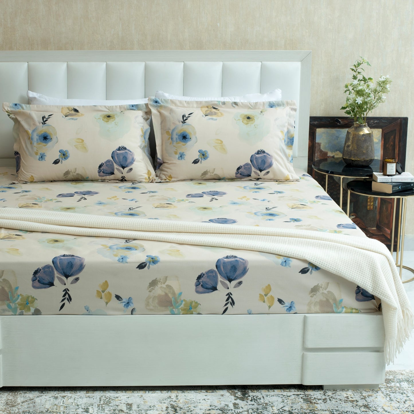 BED SHEET MAIN VERSION BLUE GARDEN-26N