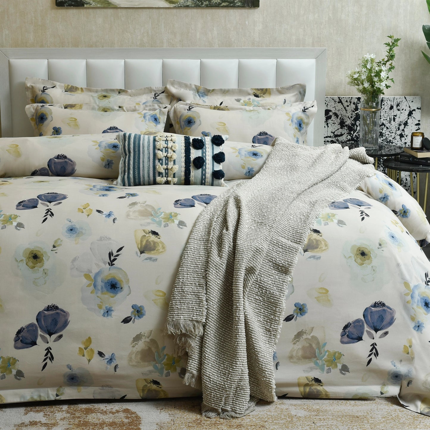 QUILT COVER BLUE GARDEN-26N