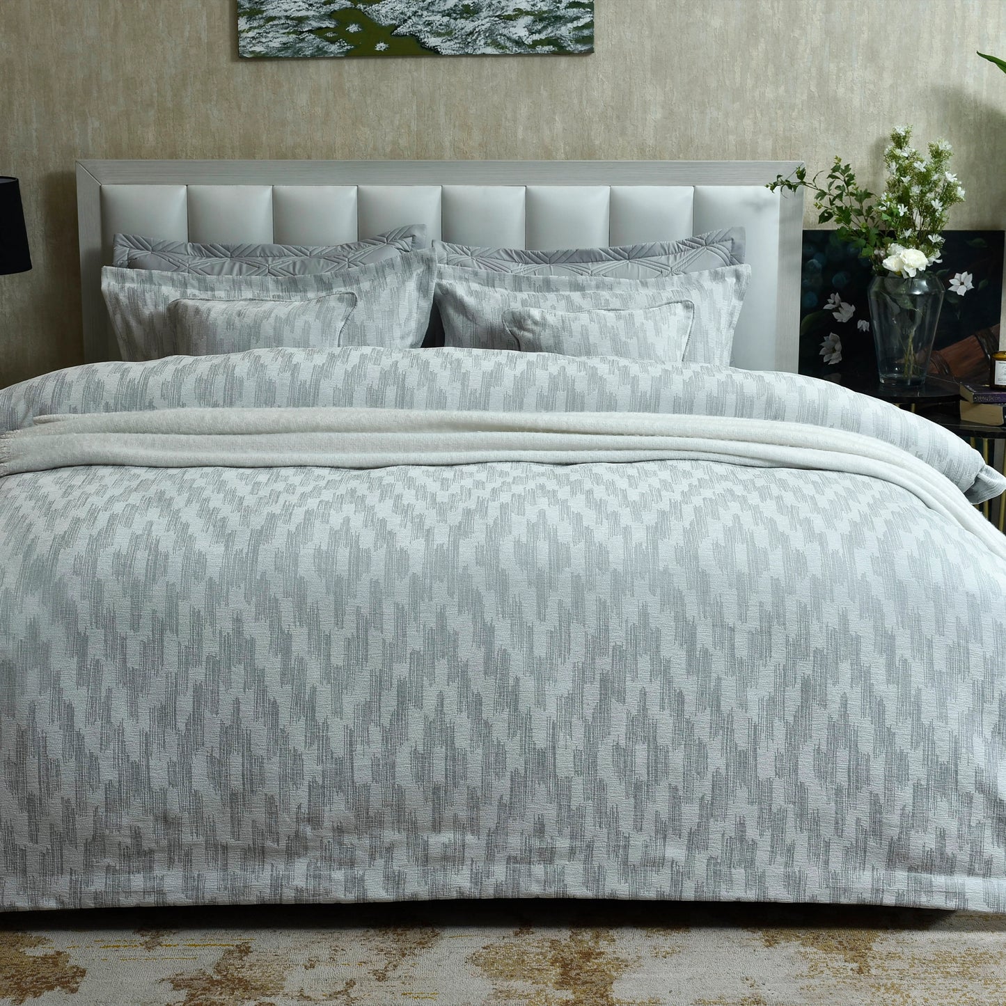 8 PCS DUVET COVER SET GRANDIOS GREY