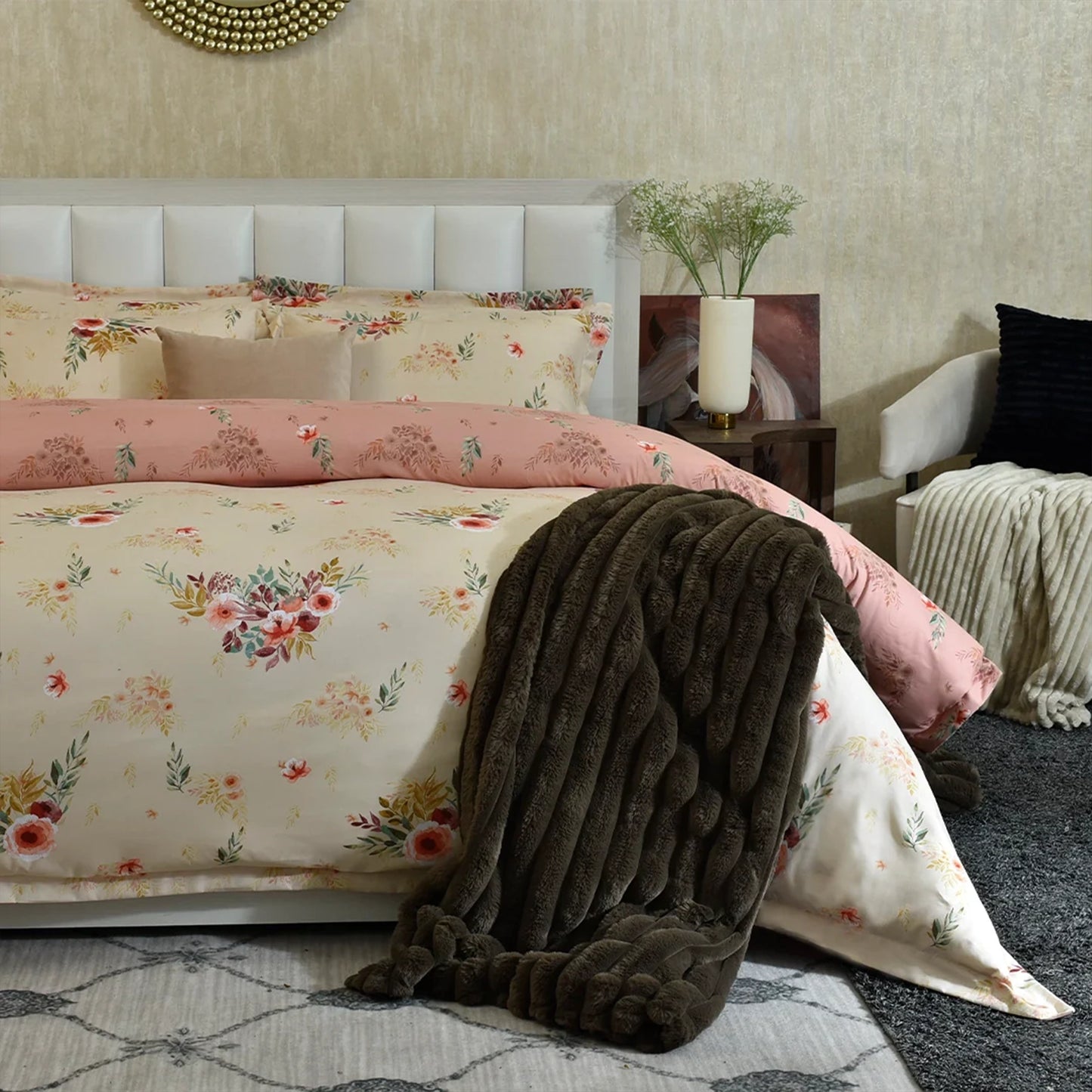 6 PCS COMFORTER SET QUEEN BUTTERNUT-25