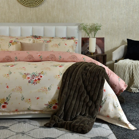 6 PCS COMFORTER SET QUEEN BUTTERNUT-25