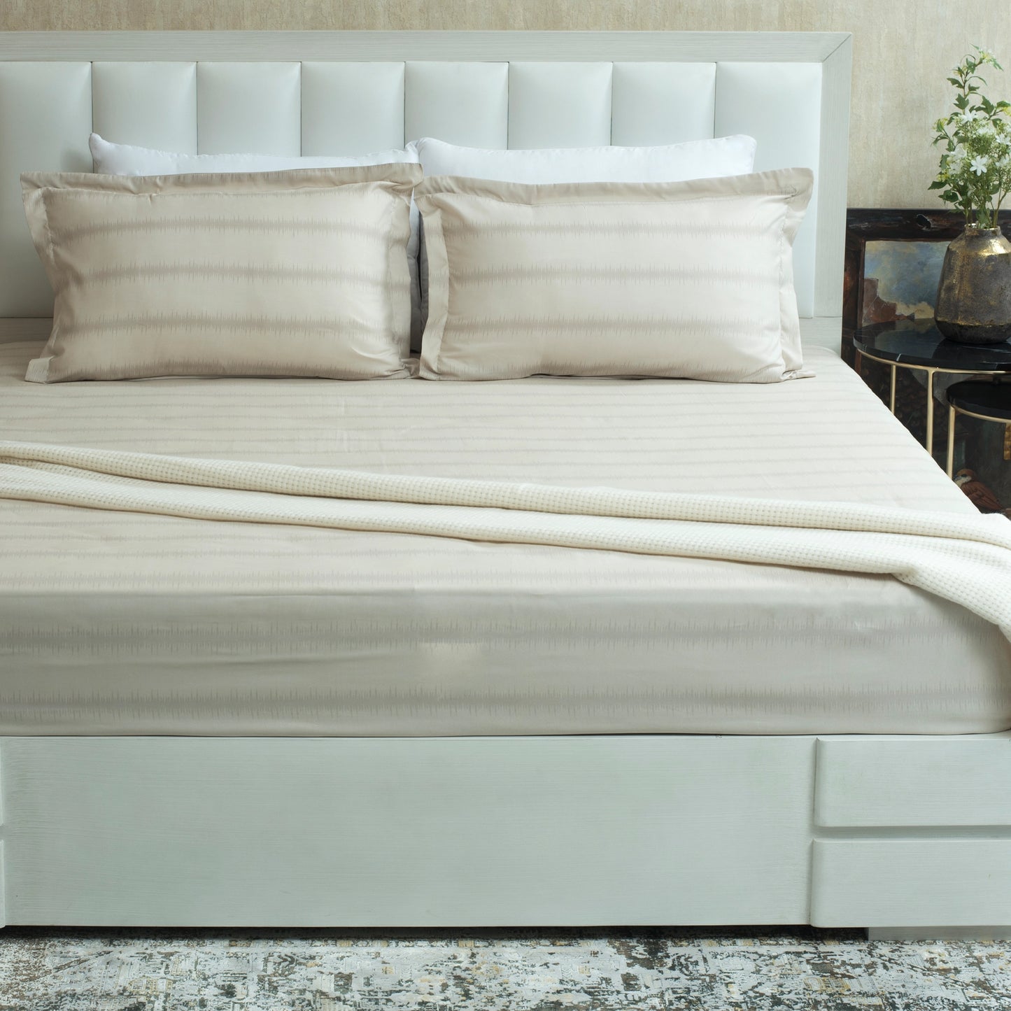 BED SHEET SINGLE SHEET VERSION BLUE GARDEN-26N