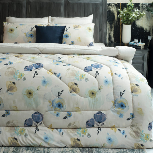 6 PCS COMFORTER SET BLUE GARDEN-26N