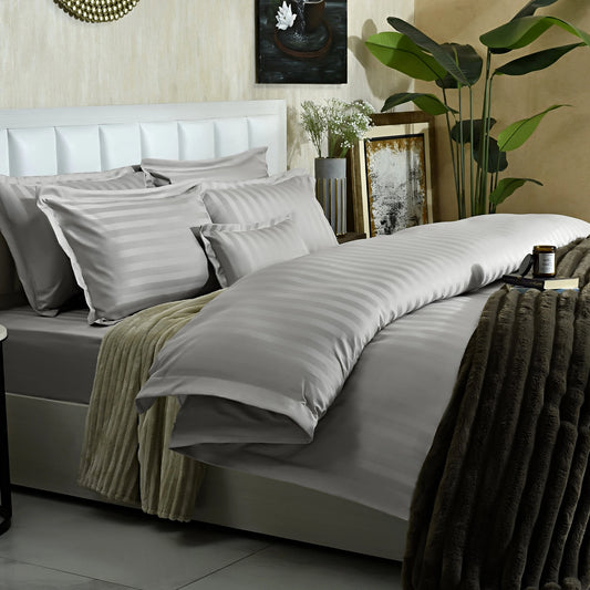7 PCS DUVET COVER SET GREY DREAMY-25WP