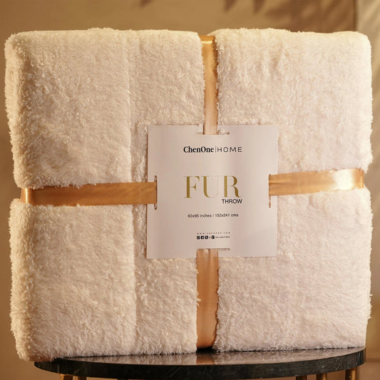 FUR THROW OAT MILK IMP FUR THROW-24