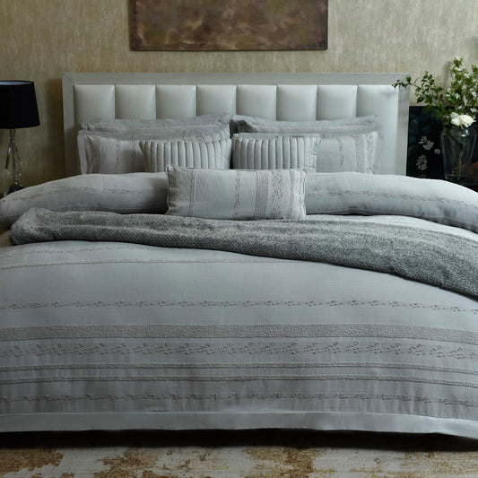 9 PCS DUVET COVER SET PRESTIGE GREY