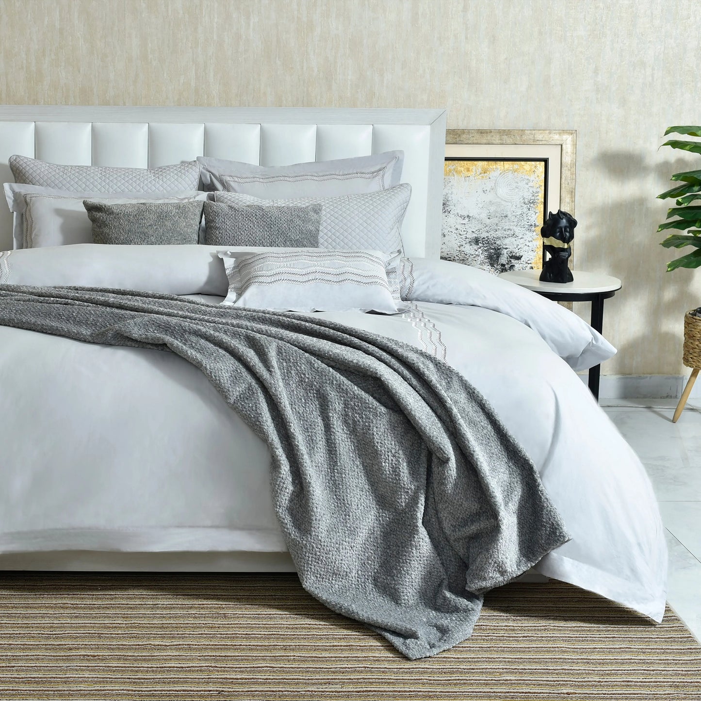 7 PCS DUVET COVER SET PEARL GREY-25
