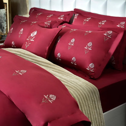8 PCS COMFORTER SET KING PINK FOLD
