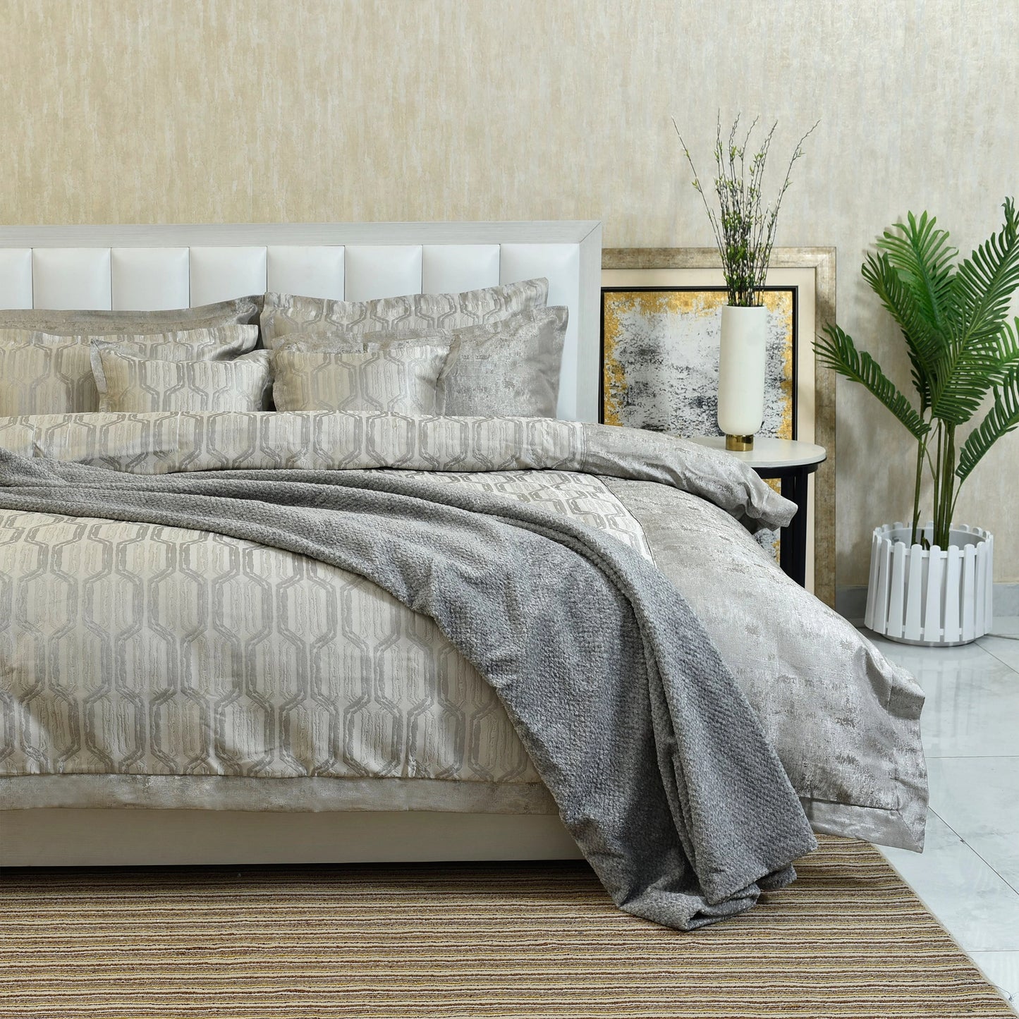 8 PCS DUVET COVER SET CHARCOAL-25