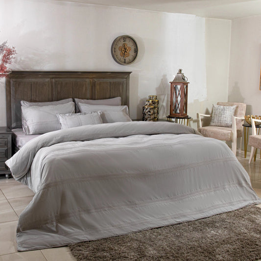 7 PCS DUVET COVER SET POISE GREY
