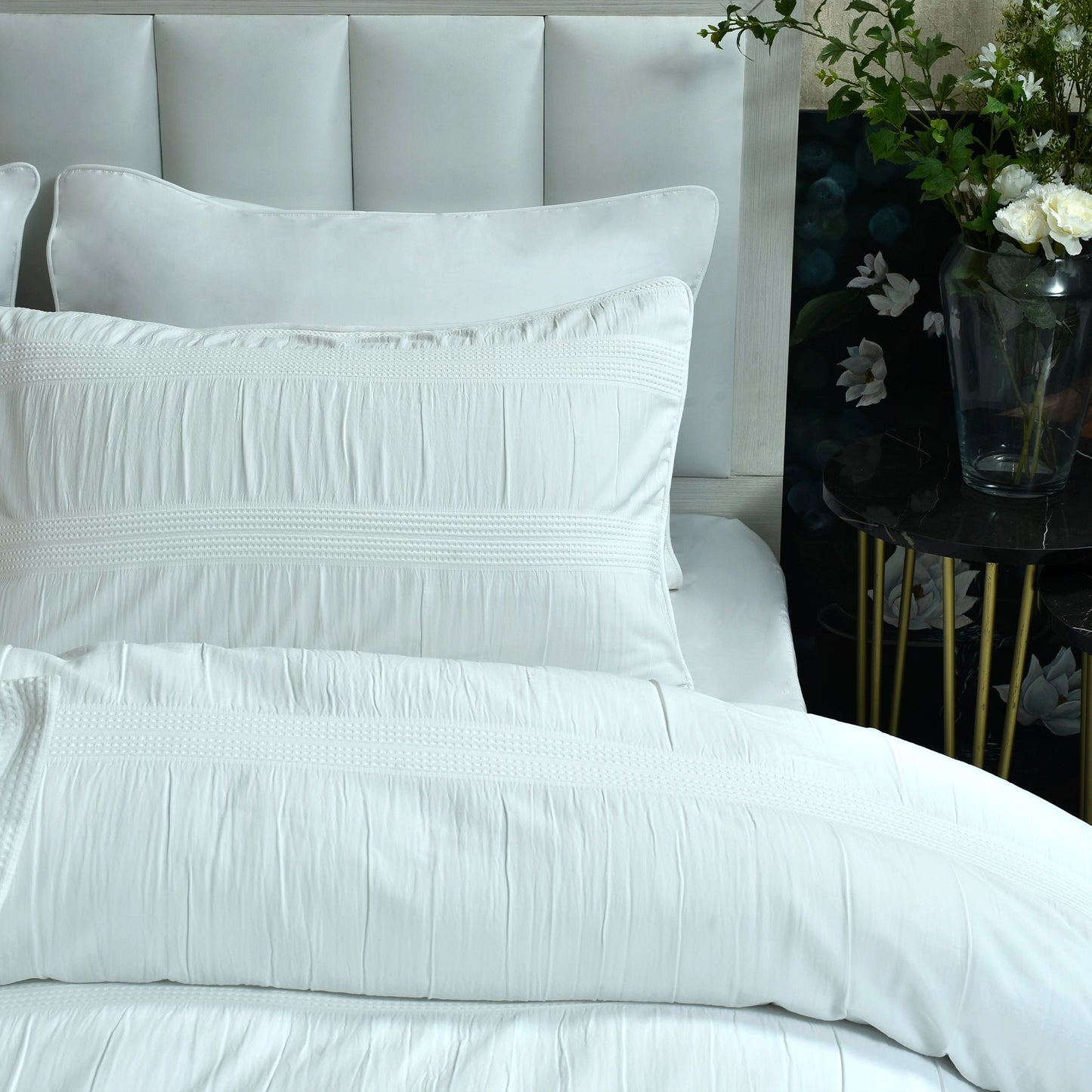 7 PCS DUVET COVER SET POISE WHITE