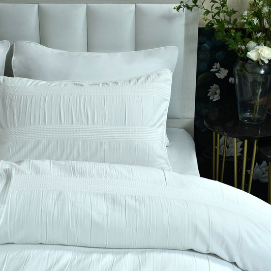 7 PCS DUVET COVER SET POISE WHITE