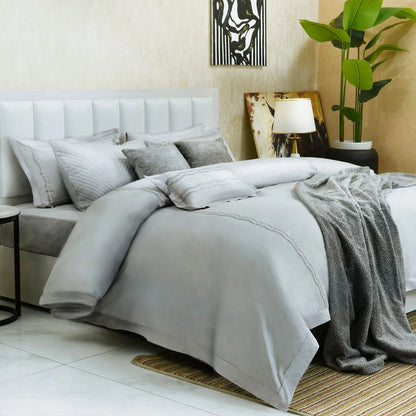 7 PCS DUVET COVER SET PEARL GREY-25