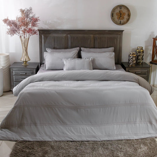 7 PCS DUVET COVER SET POISE GREY