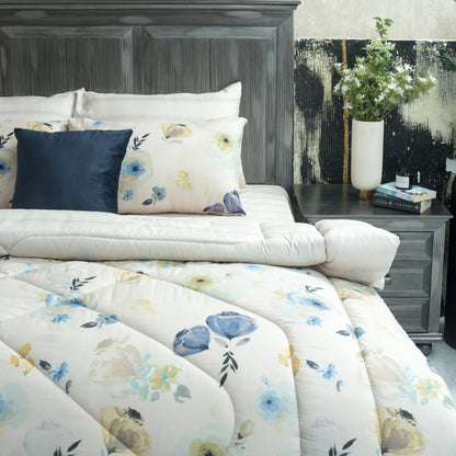 6 PCS COMFORTER SET BLUE GARDEN-26N