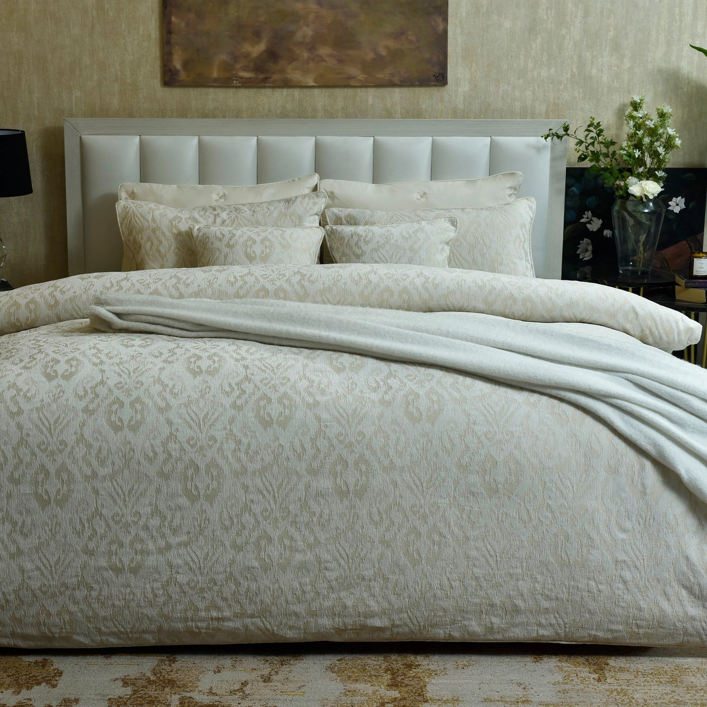 8 PCS DUVET COVER SET VICTORIA BEIGE