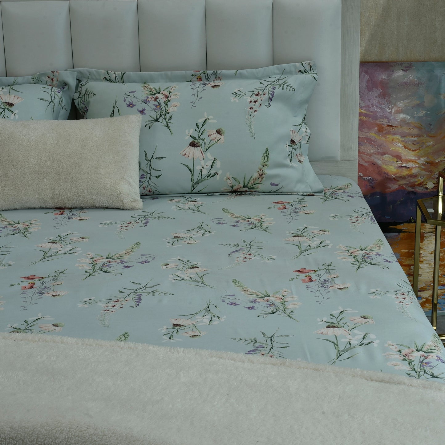 BED SHEET MAIN VERSION ICE BLUE-25N