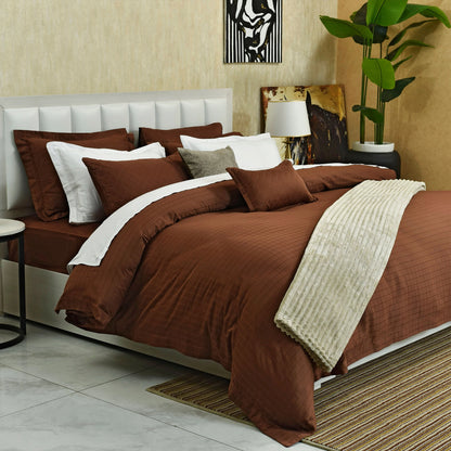 7 PCS DUVET COVER SET MOCCA-25N