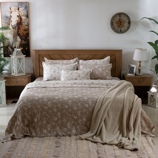 7 PCS COVERLET SET BEIGE SPLENDOR-26