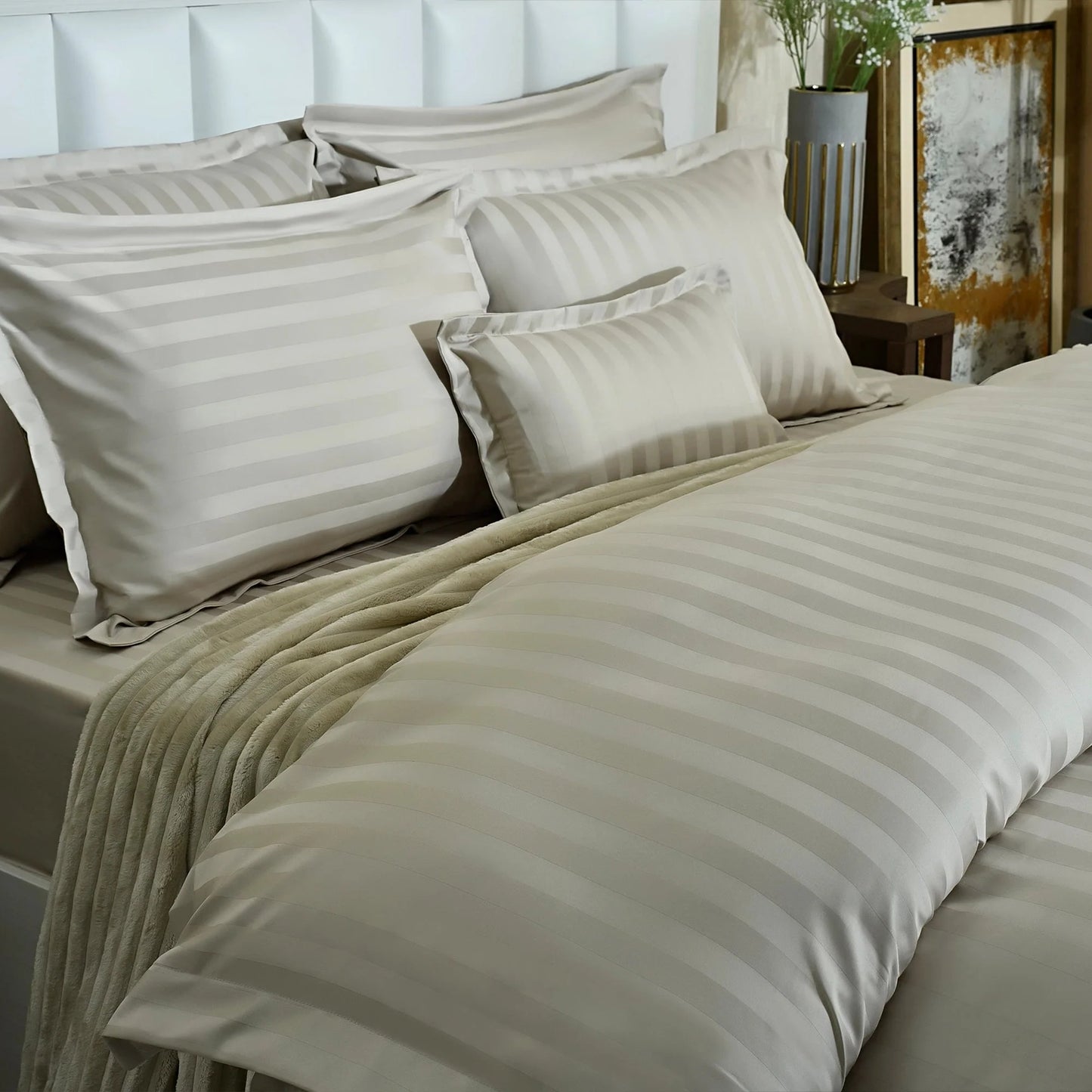 7 PCS DUVET COVER SET BIEGE DREAMY-25WP