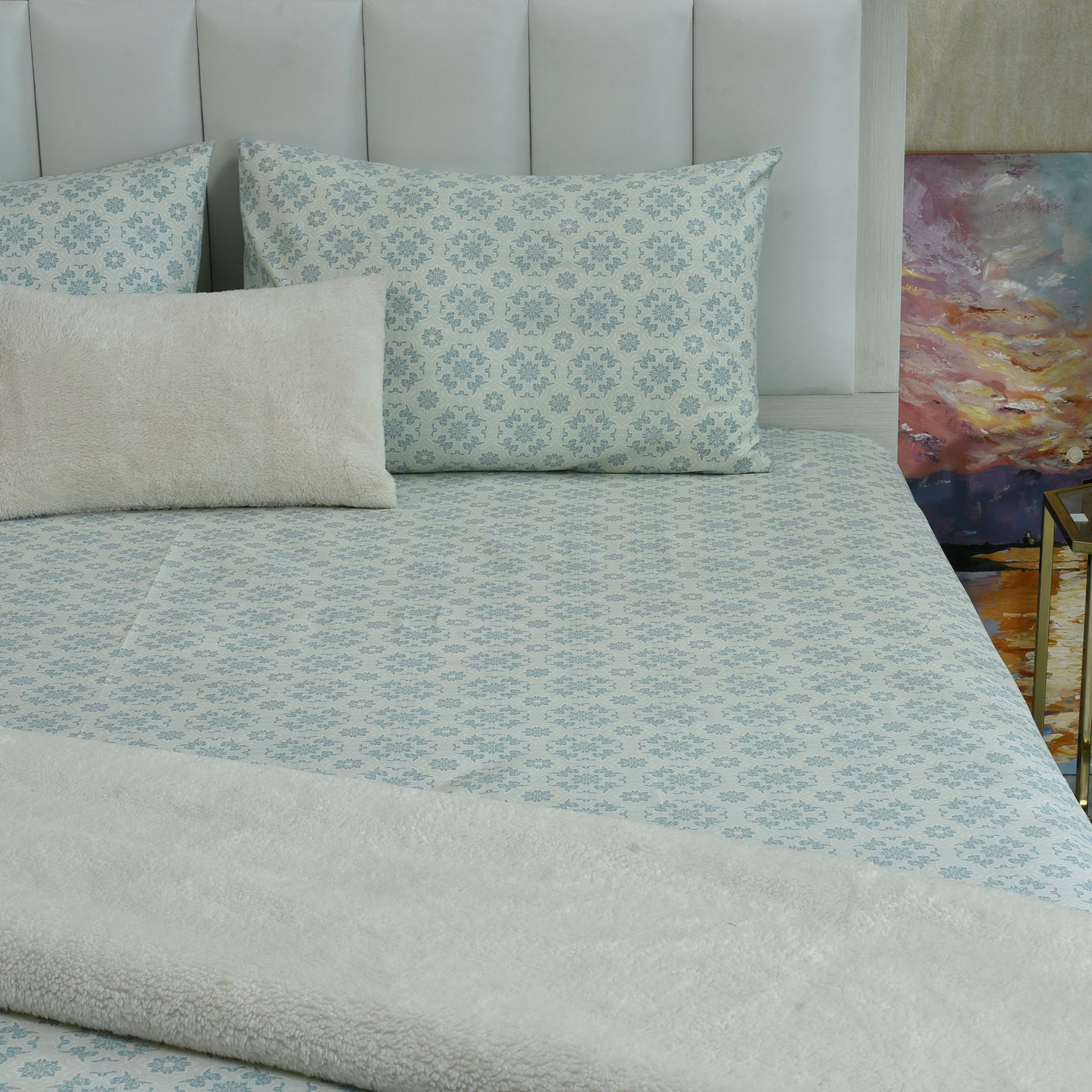 BED SHEET SHEET VERSION ICE BLUE-25N
