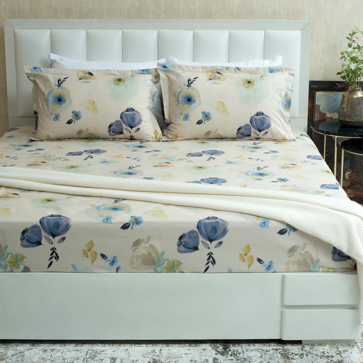 BED SHEET MAIN VERSION BLUE GARDEN-26N