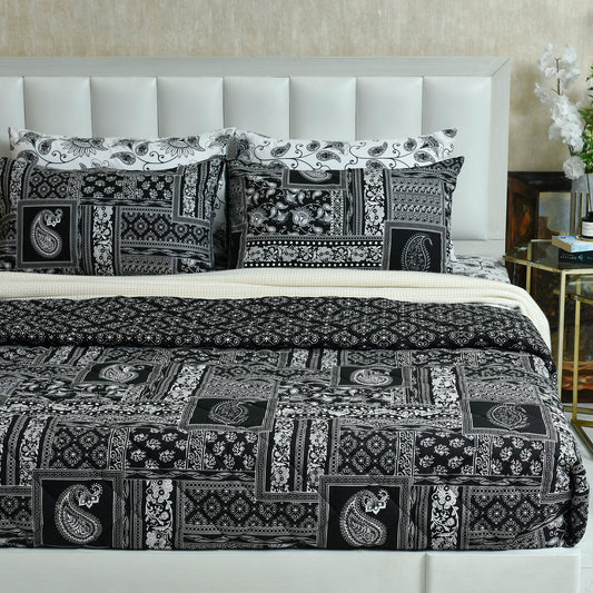 3 PCS BED SPREAD DOUBLE BLOCK PRINT-26-SL