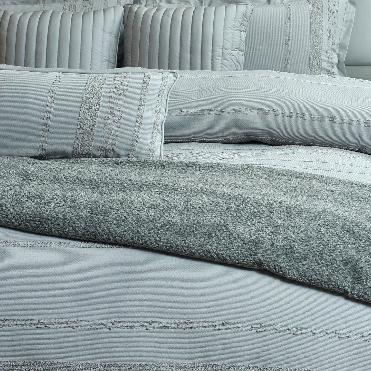 9 PCS DUVET COVER SET PRESTIGE GREY