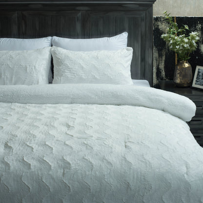 3 PCS RABBIT FUR COMFORTER-26 SET IVORY