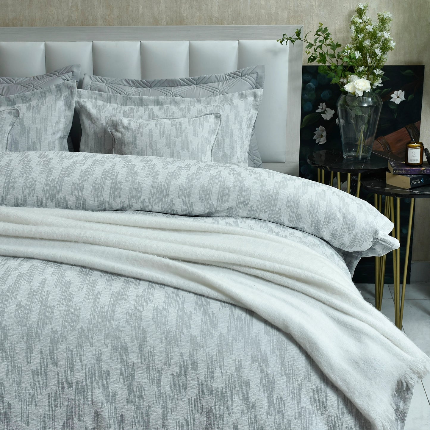 8 PCS DUVET COVER SET GRANDIOS GREY