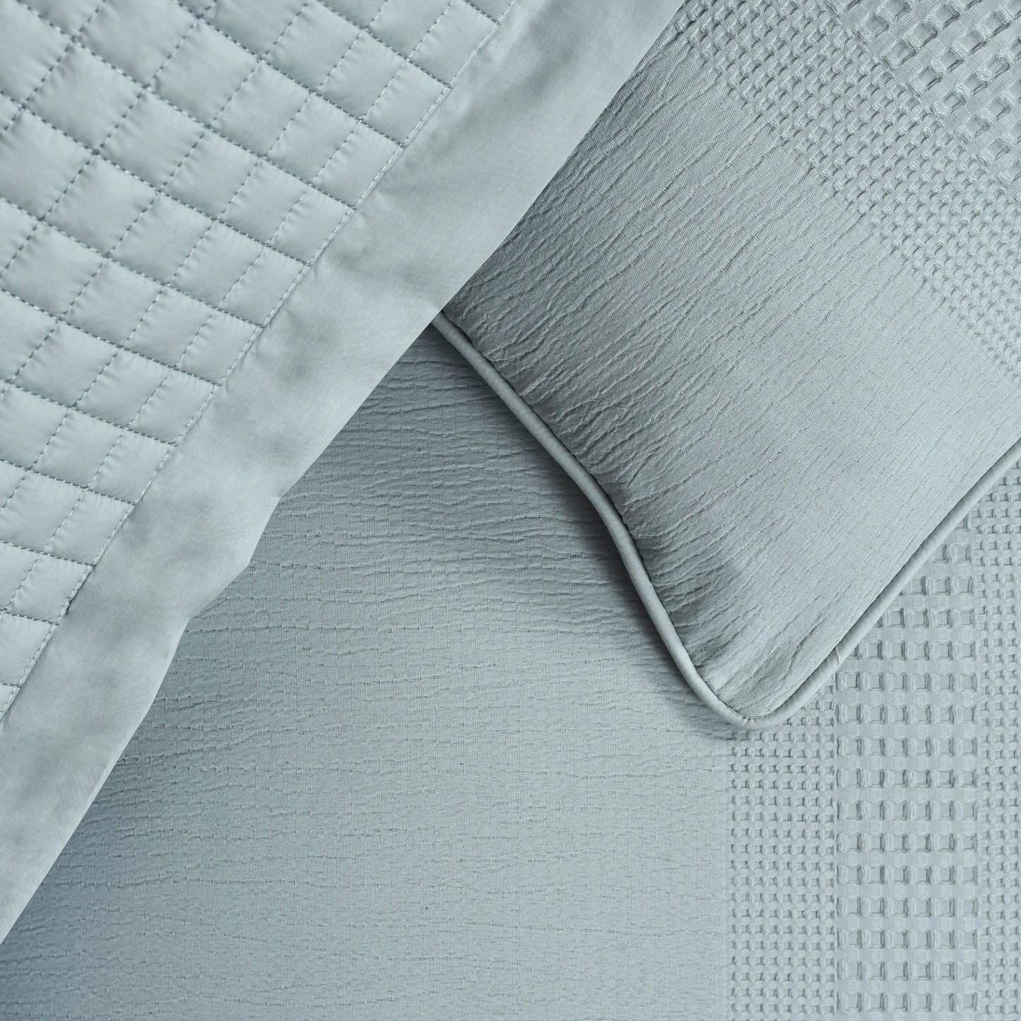 9 PCS DUVET COVER SET WAFFLE GREY