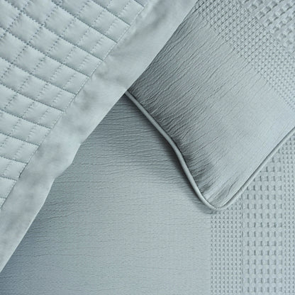 9 PCS DUVET COVER SET WAFFLE GREY