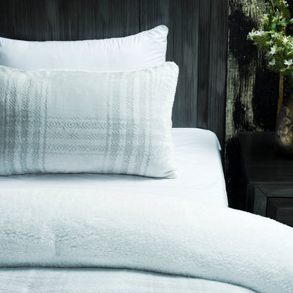 3 PCS CARVING FLANNEL COMFORTER-26 SET GREY
