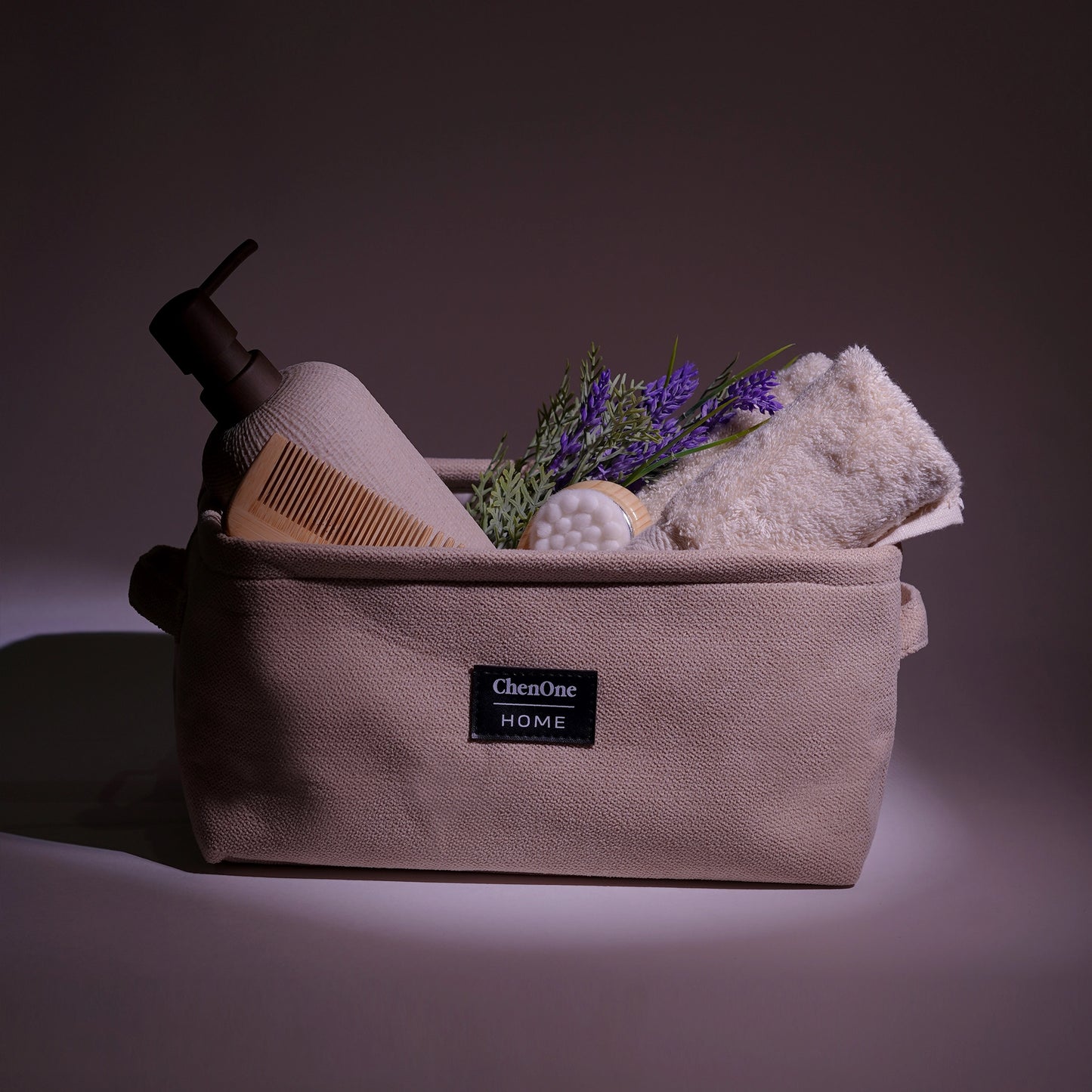 BEIGE STORAGE BASKET