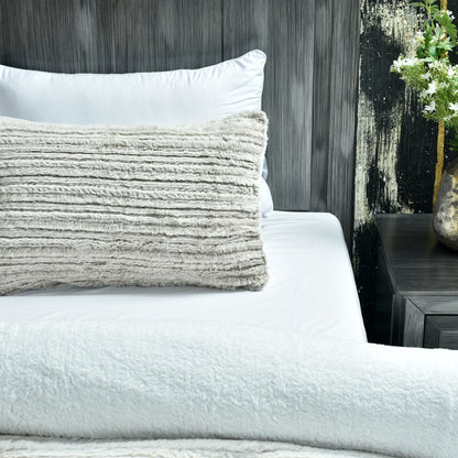 3 PCS BRUSHING RABBIT FUR COMFORTER-26 SET TAN