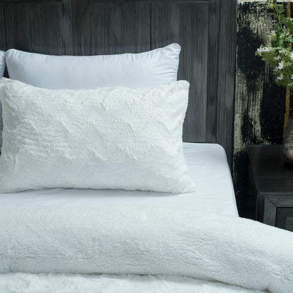 3 PCS RABBIT FUR COMFORTER-26 SET IVORY