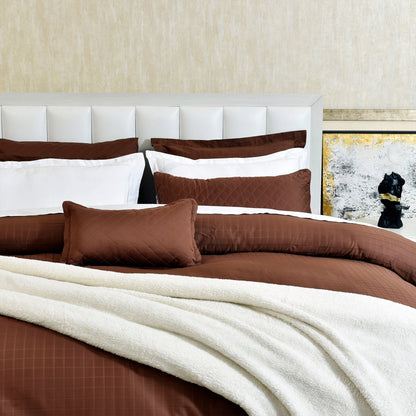 7 PCS DUVET COVER SET MOCCA-25N