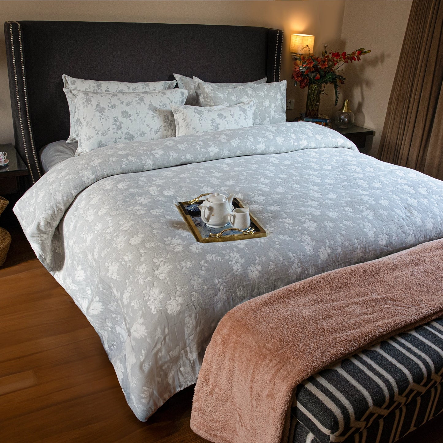 7 PCS COVERLET SET GREY SPLENDOR-26