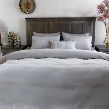 7 PCS DUVET COVER SET POISE GREY