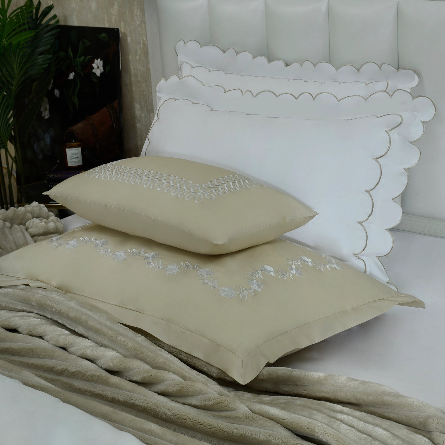 7 PCS DUVET COVER SET KING BEACH SAND