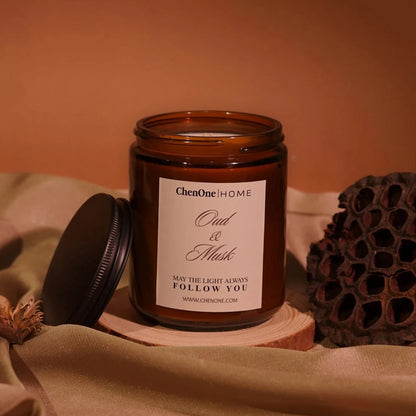 SCENTED CANDLE OUD & MUSK