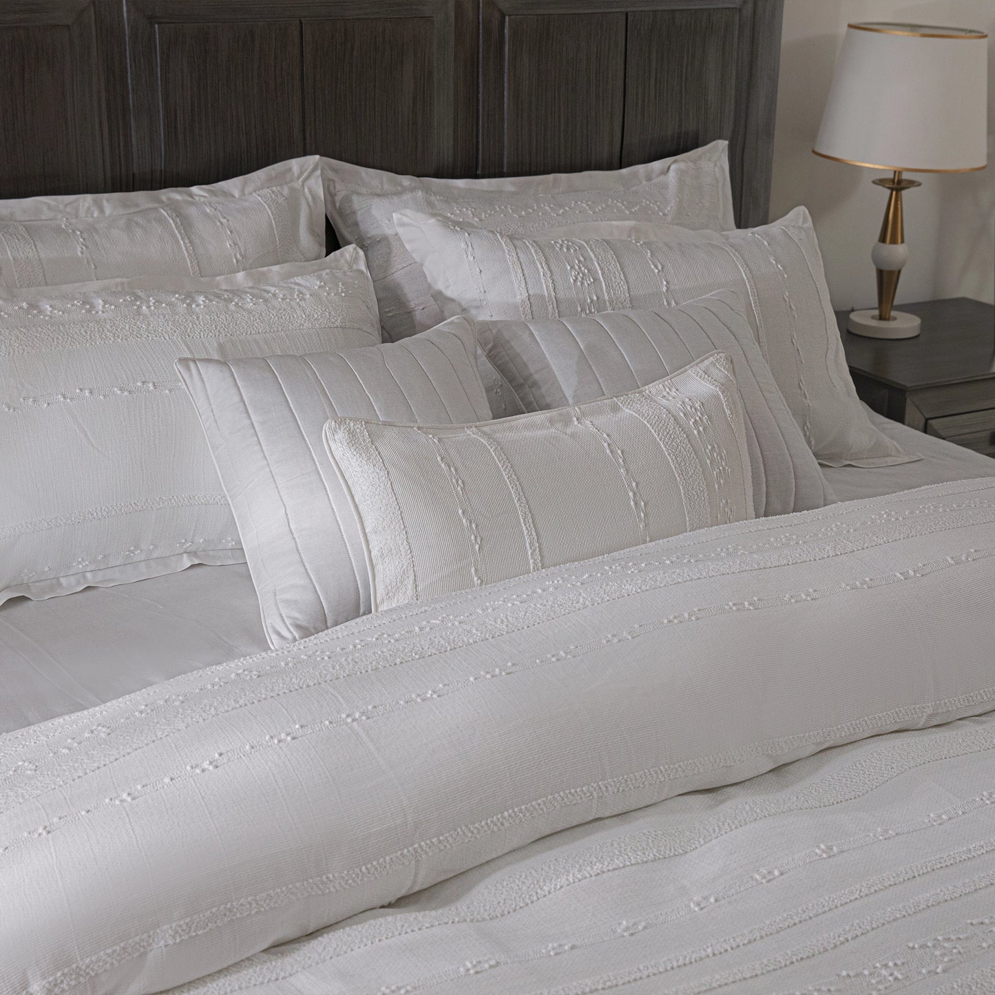 9 PCS DUVET COVER SET PRESTIGE-26 WHITE